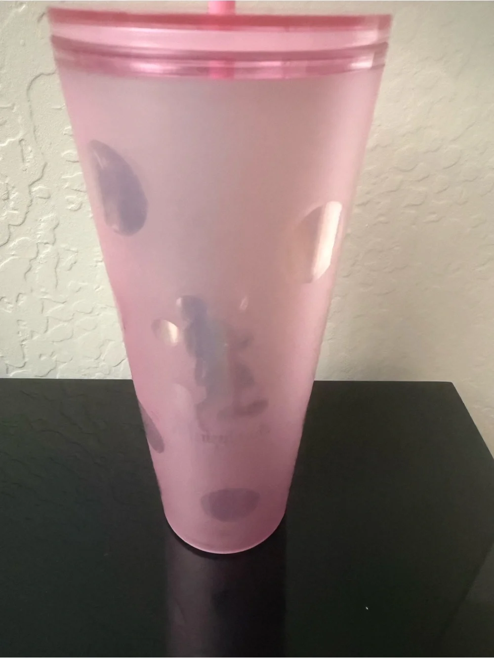 Disney Pink Polka Dot Reusable Tumbler with Straw
